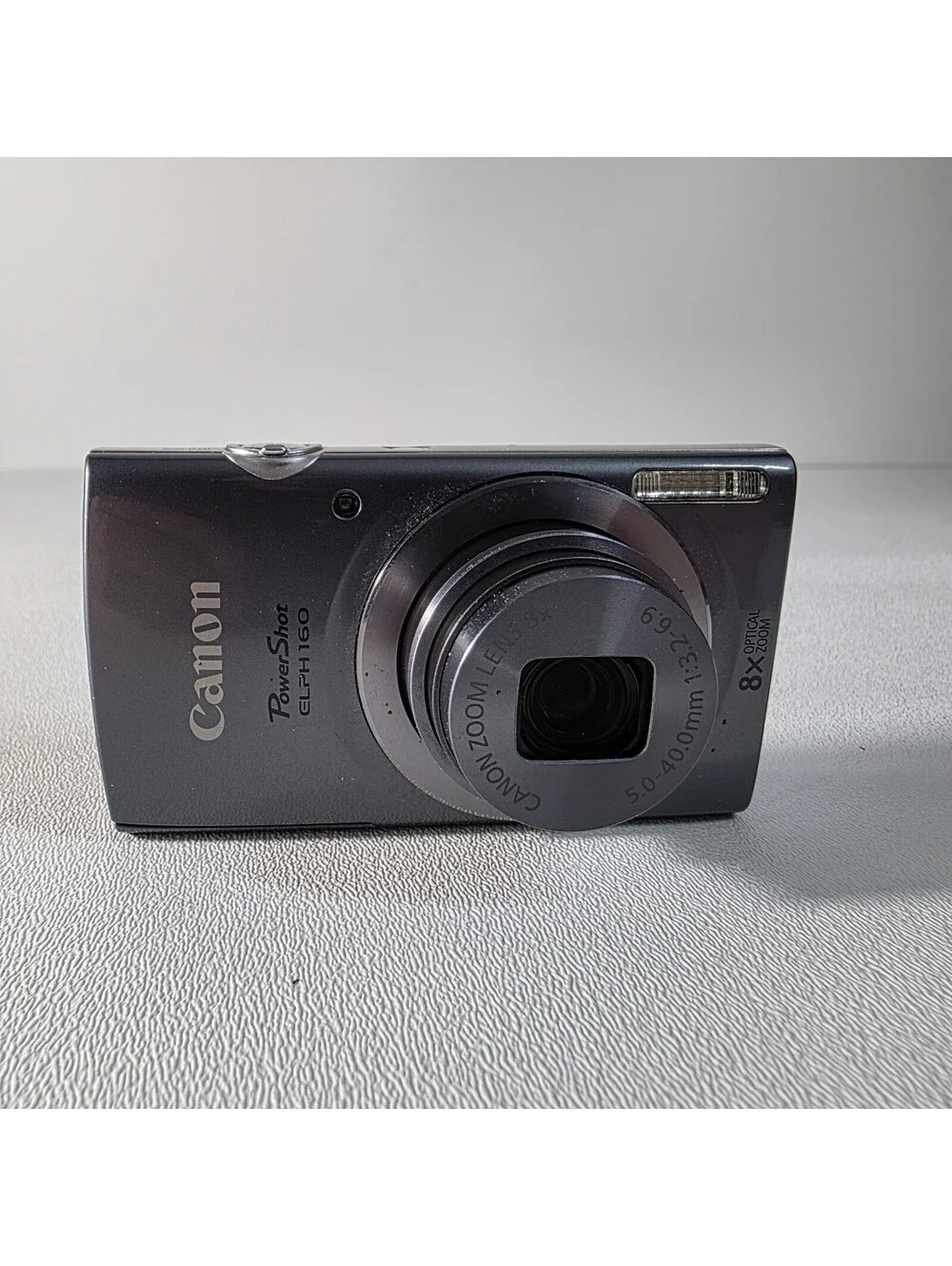 Canon PowerShot ELPH 160 Digital Camera Digicam Gray w/8x Zoom Tested Battery SD